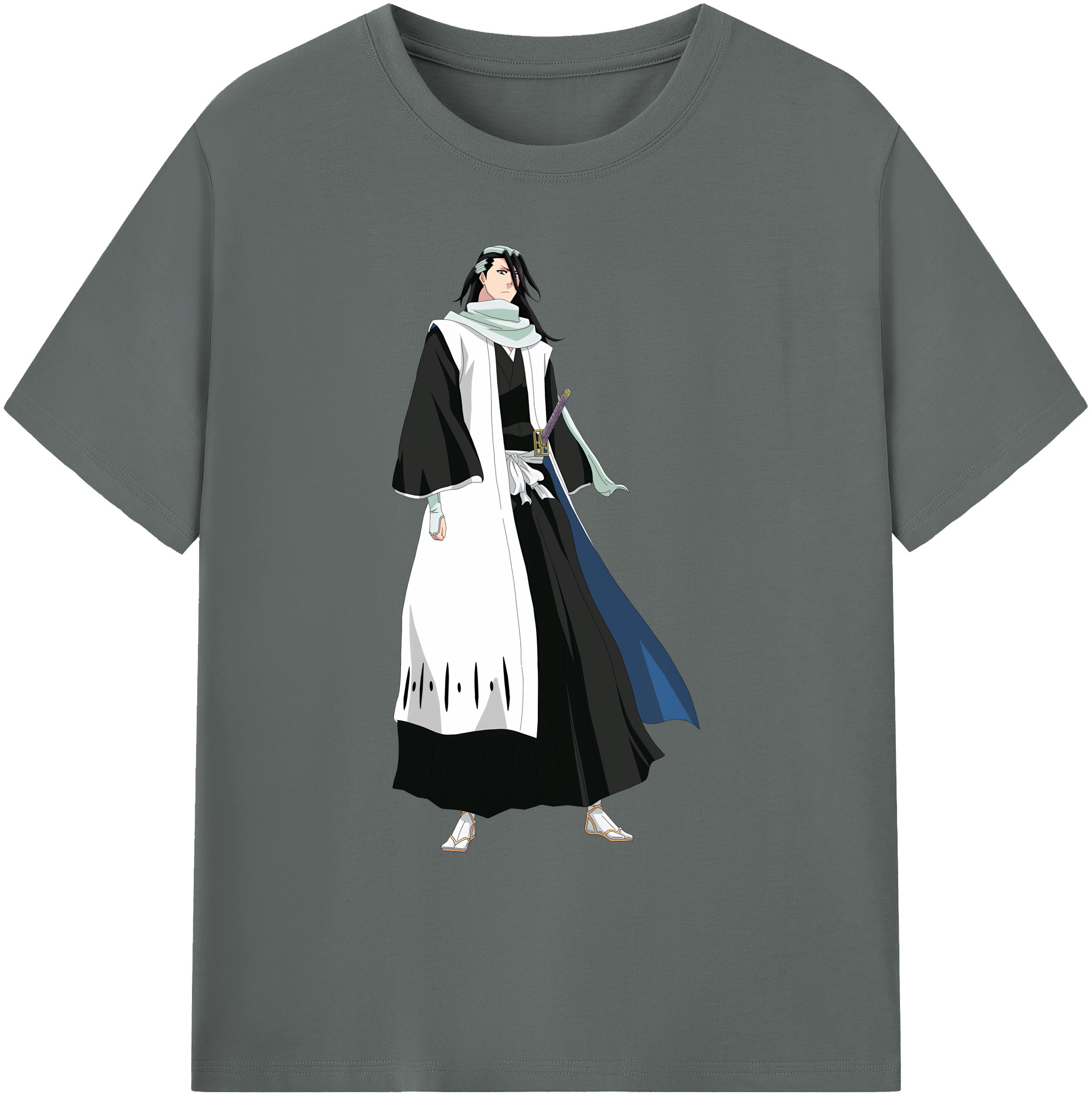 （画像用） ブリーチ くちき びゃくや BLEACH Kuchiki Byakuya 綿100％ メンズ半袖Tシャツ｜肌触りやわらか＆通気性
